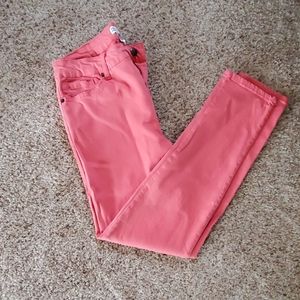 F21 coral color pants jeans